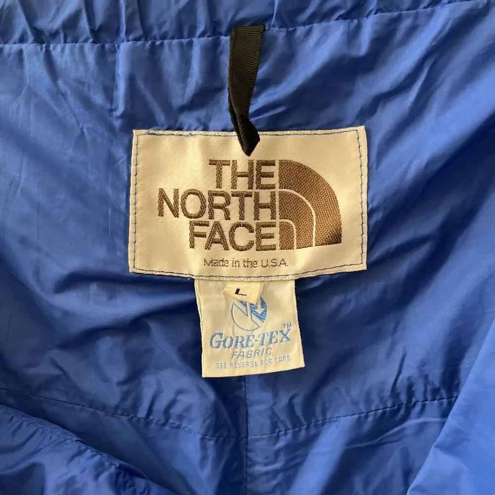 The North Face Gore Tex Blue Snow Rain Pants Men's L Packable Waterproof‎ USA